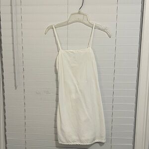 Japna Creamy White Mini Slip Dress with Thin Straps